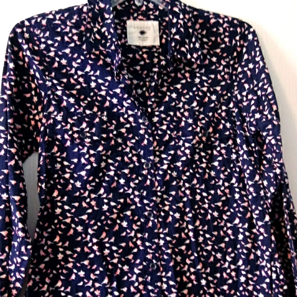 Sonoma Lifestyles button front blouse